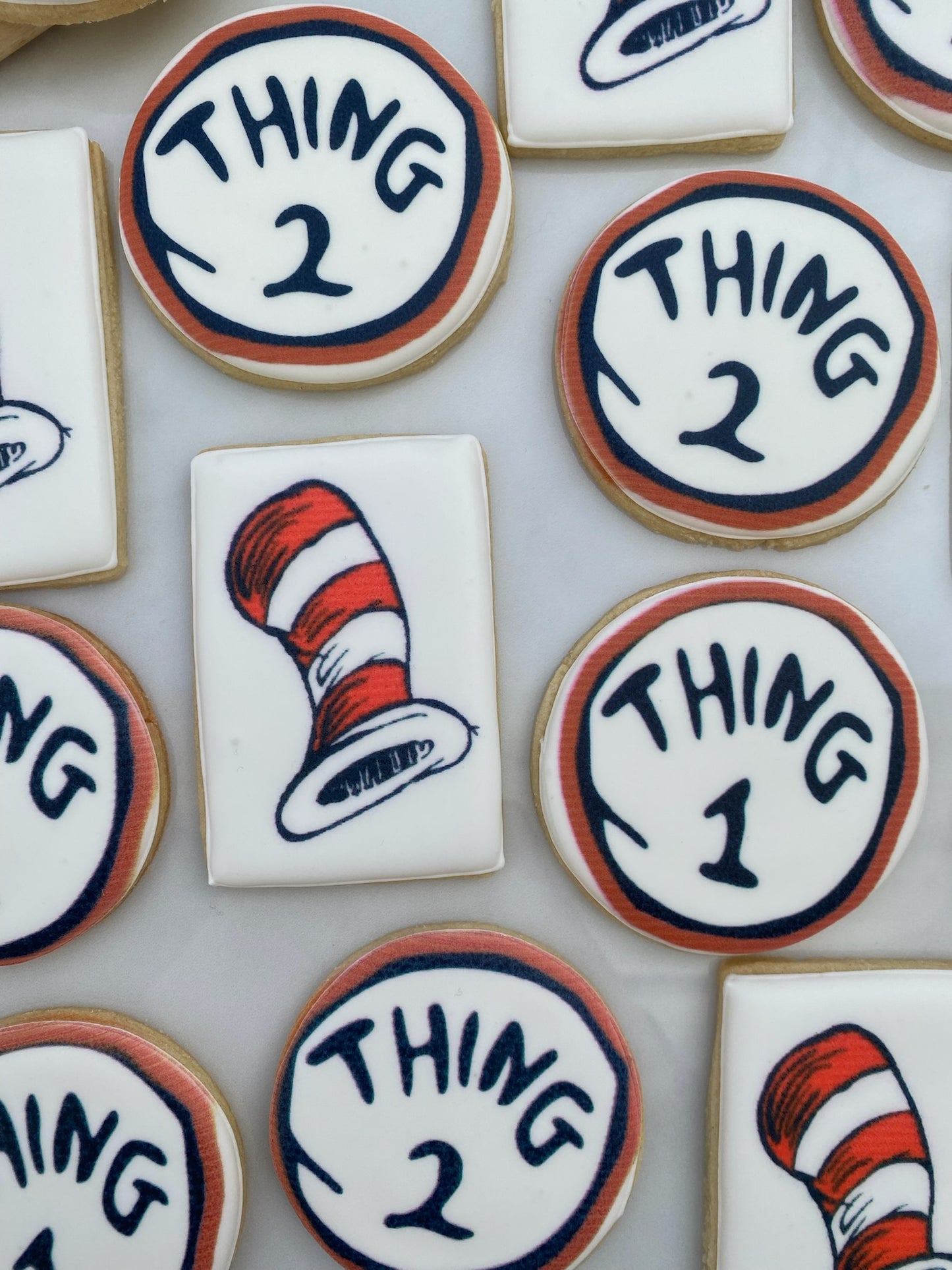Dr Seuss Cat In The Hat Themed Cookies