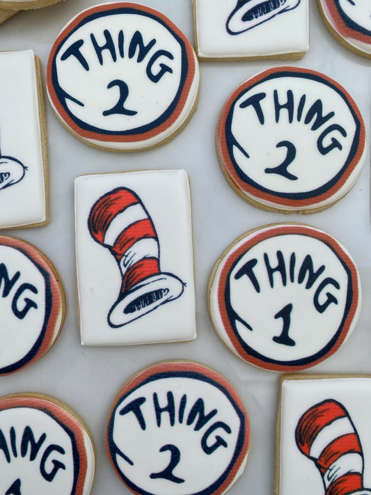 Dr Seuss Cat In The Hat Themed Cookies