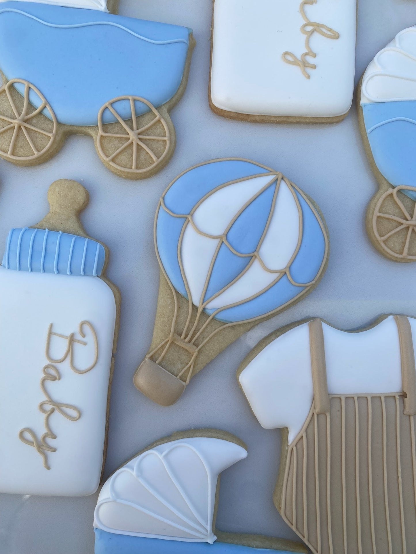Hot Air Balloon Baby Cookies