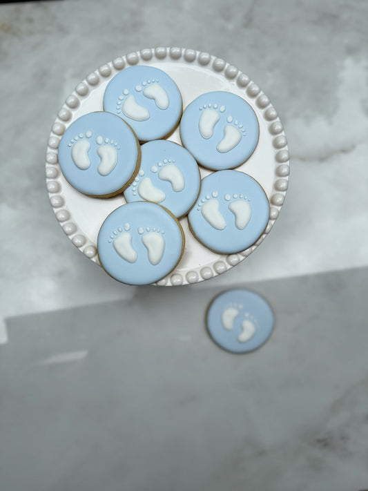 Baby feet cookies- 1 dozen