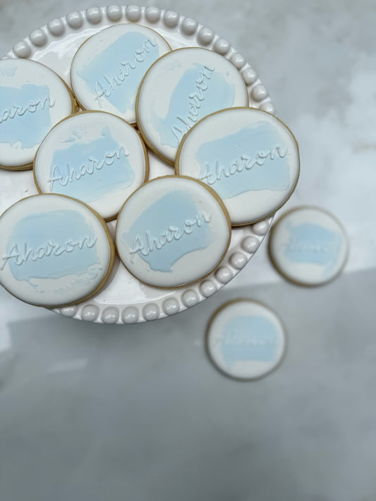 Color name cookies hand piped- 1 dozen