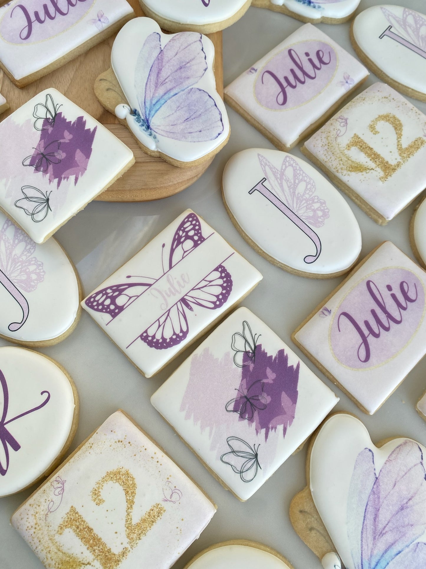 Butterfly Themed Birthday Cookies