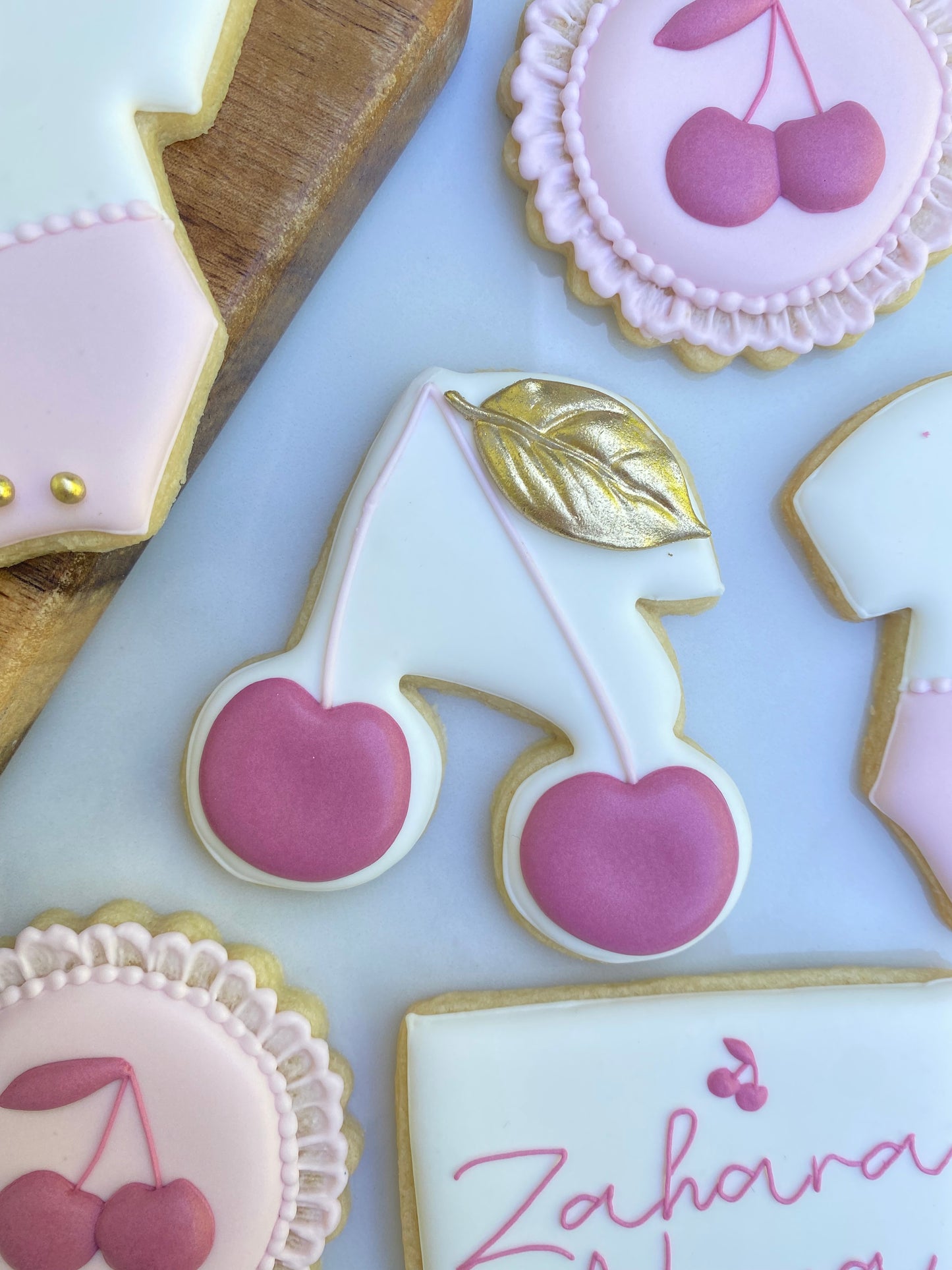 Cherry themed birthday cookies/ 2 dozen