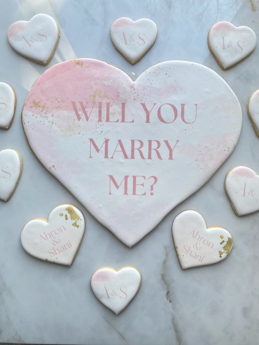 Proposal Cookie Giant Heart- pickup only
