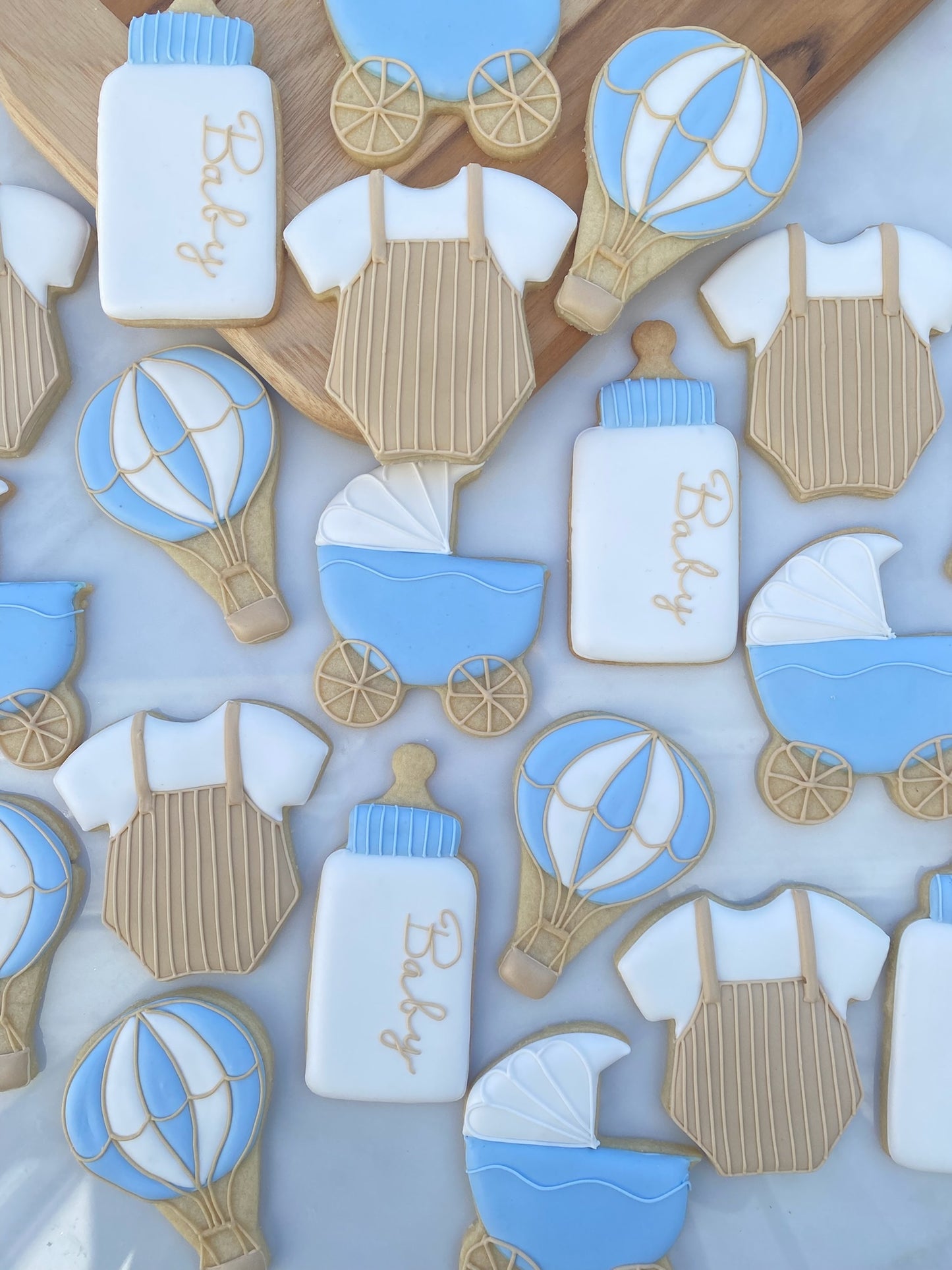 Hot Air Balloon Baby Cookies