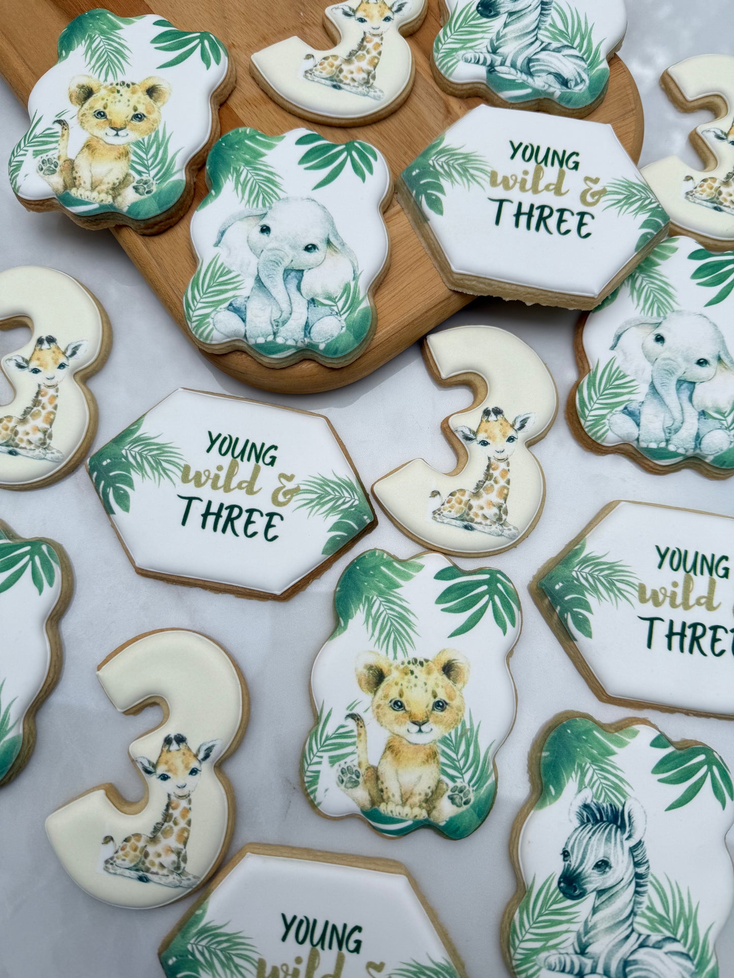 Safari birthday themed cookies - 2 dozen