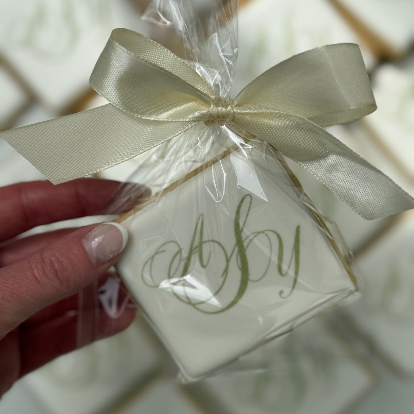Monogram square- 1 cookie- minimum 12
