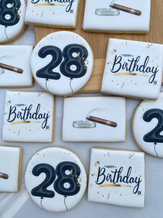 Adult birthday cookies