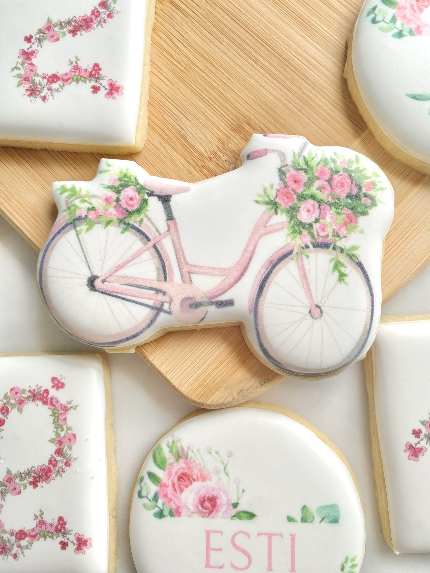 Bicycle Themed Birthday Cookies