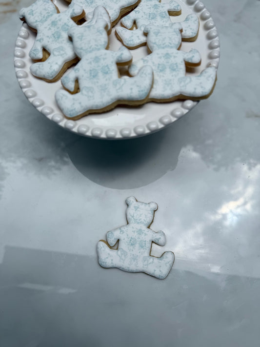 Toile printed teddy - 1 dozen pickup only