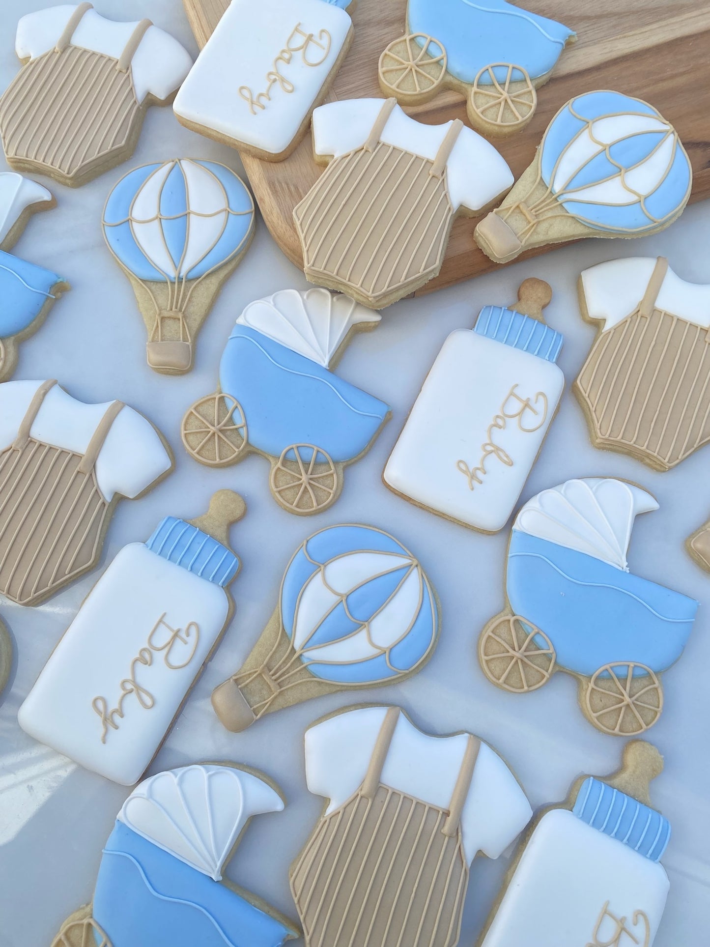 Hot Air Balloon Baby Cookies