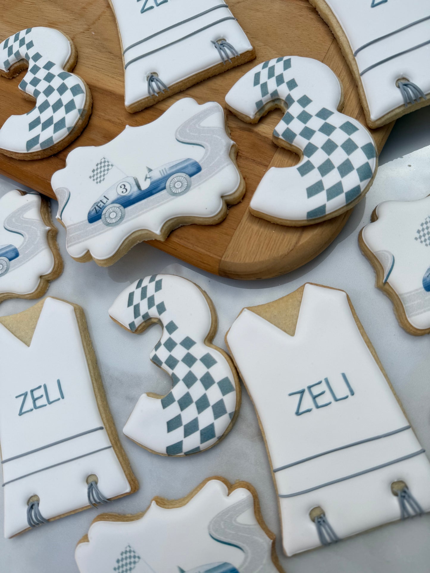 Race car upsherin printed set-1 dozen