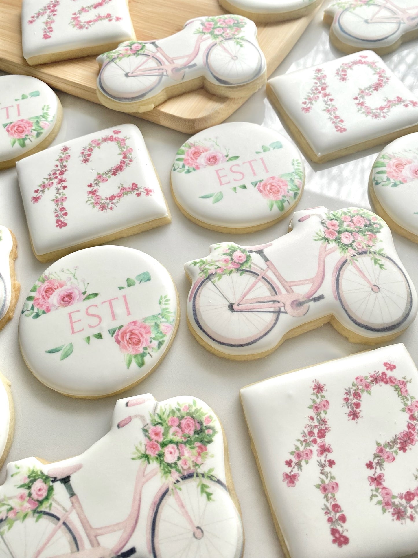 Bicycle Themed Birthday Cookies