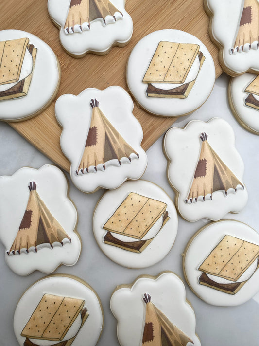 Camping Themed Cookies