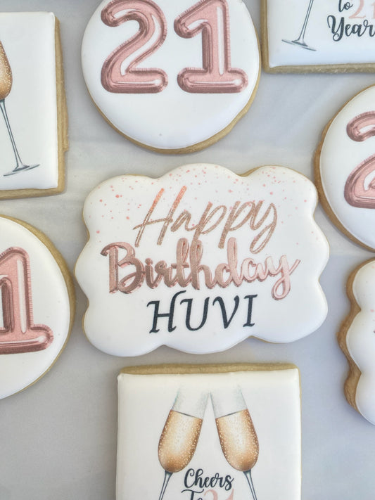 Twenty First Birthday cookies