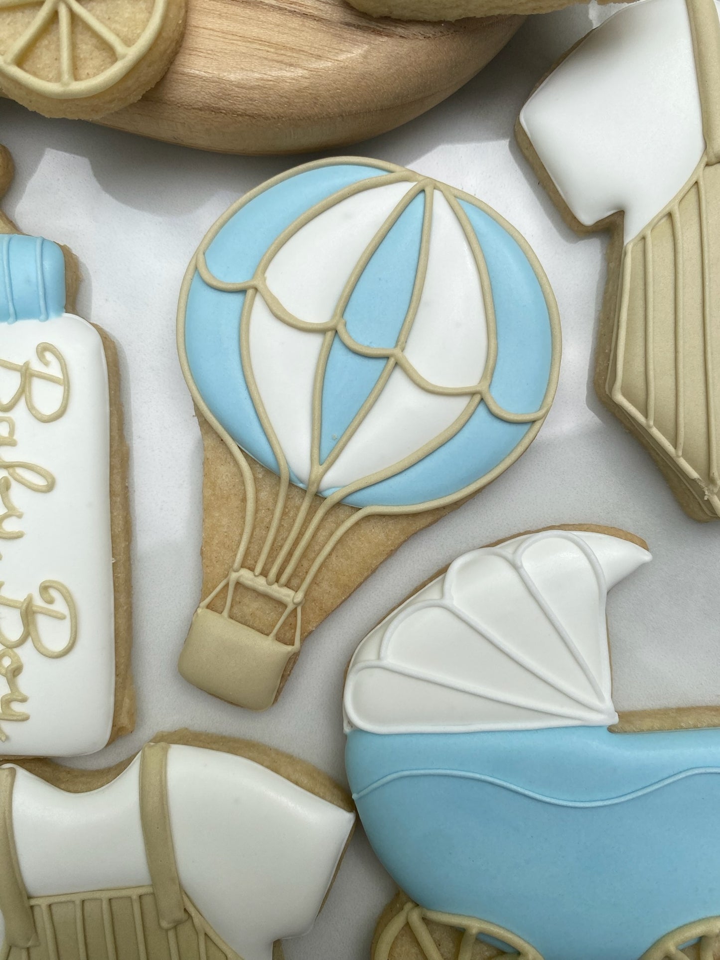 Hot Air Balloon Baby Cookies