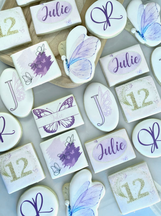 Butterfly Themed Birthday Cookies