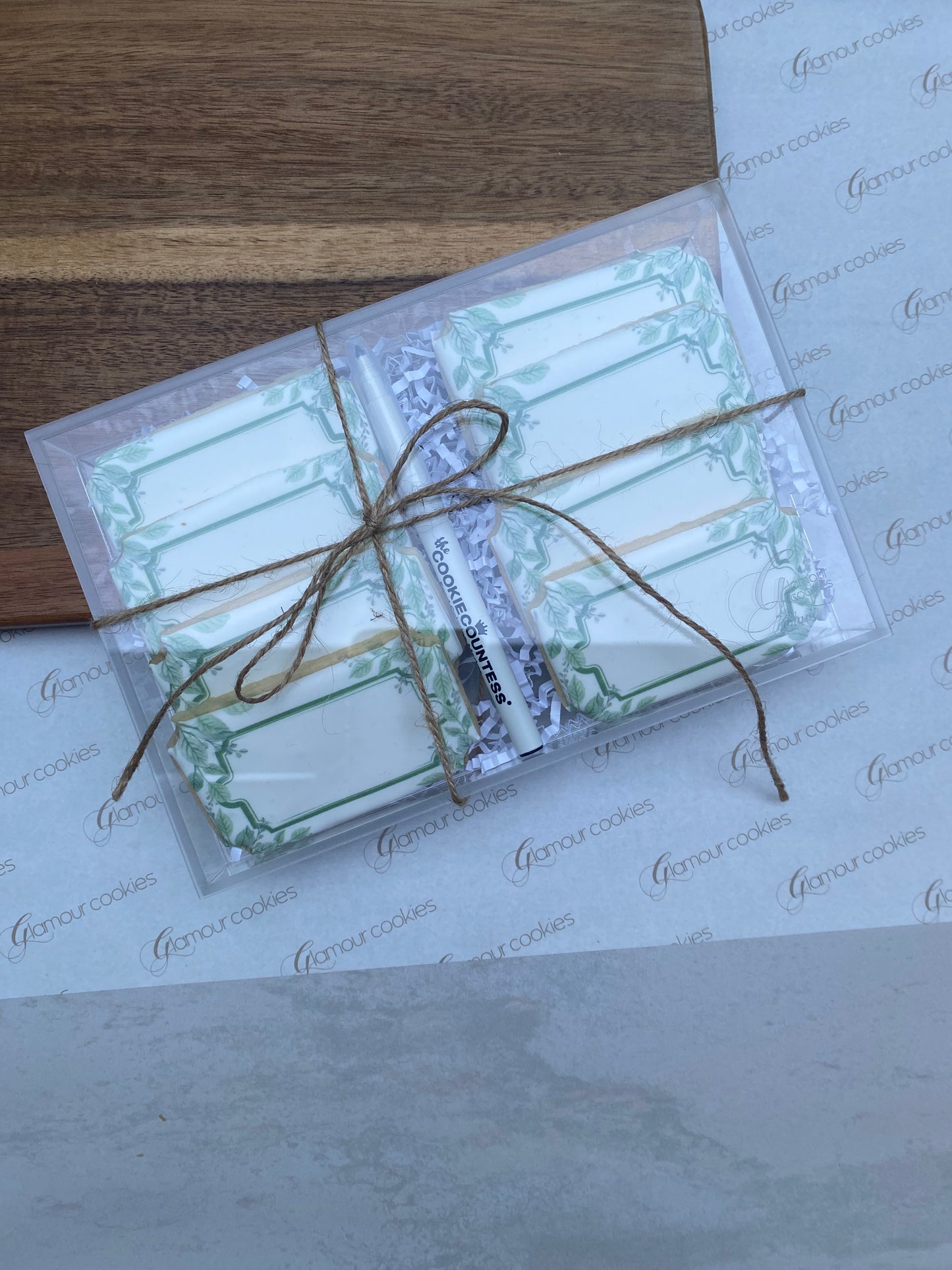 Place card cookie DIY kit 8 cookies, pick up/local delivery