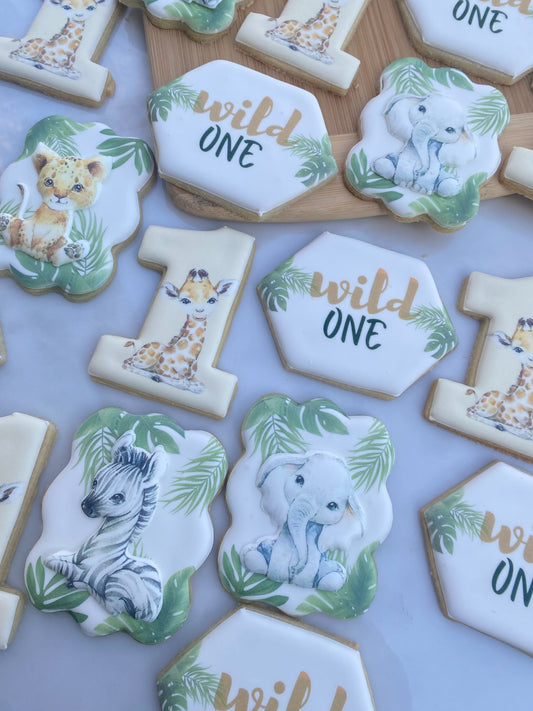 Wild One Themed Birthday Cookies