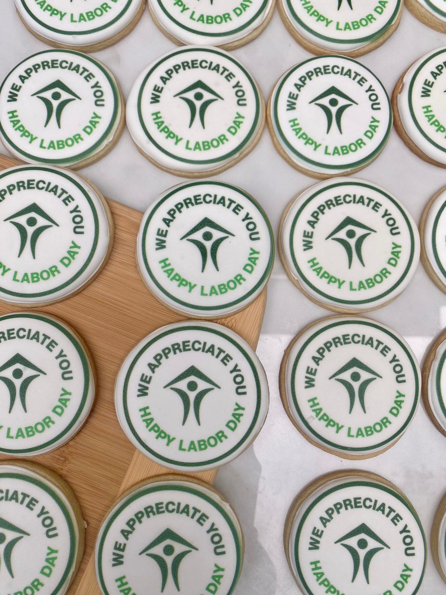Corporate logo cookies