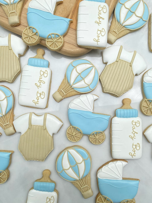 Hot Air Balloon Baby Cookies