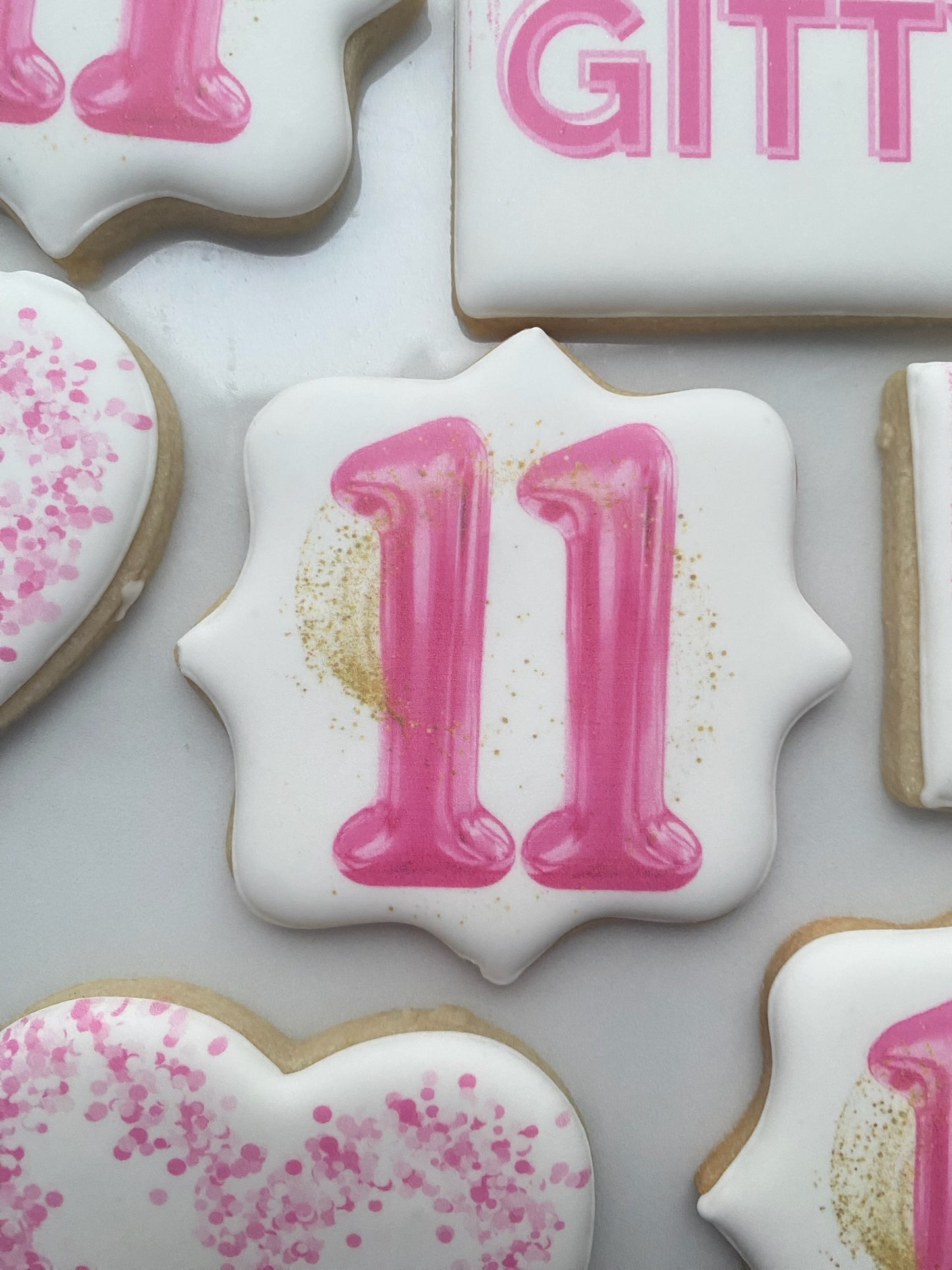 Heart Birthday cookies