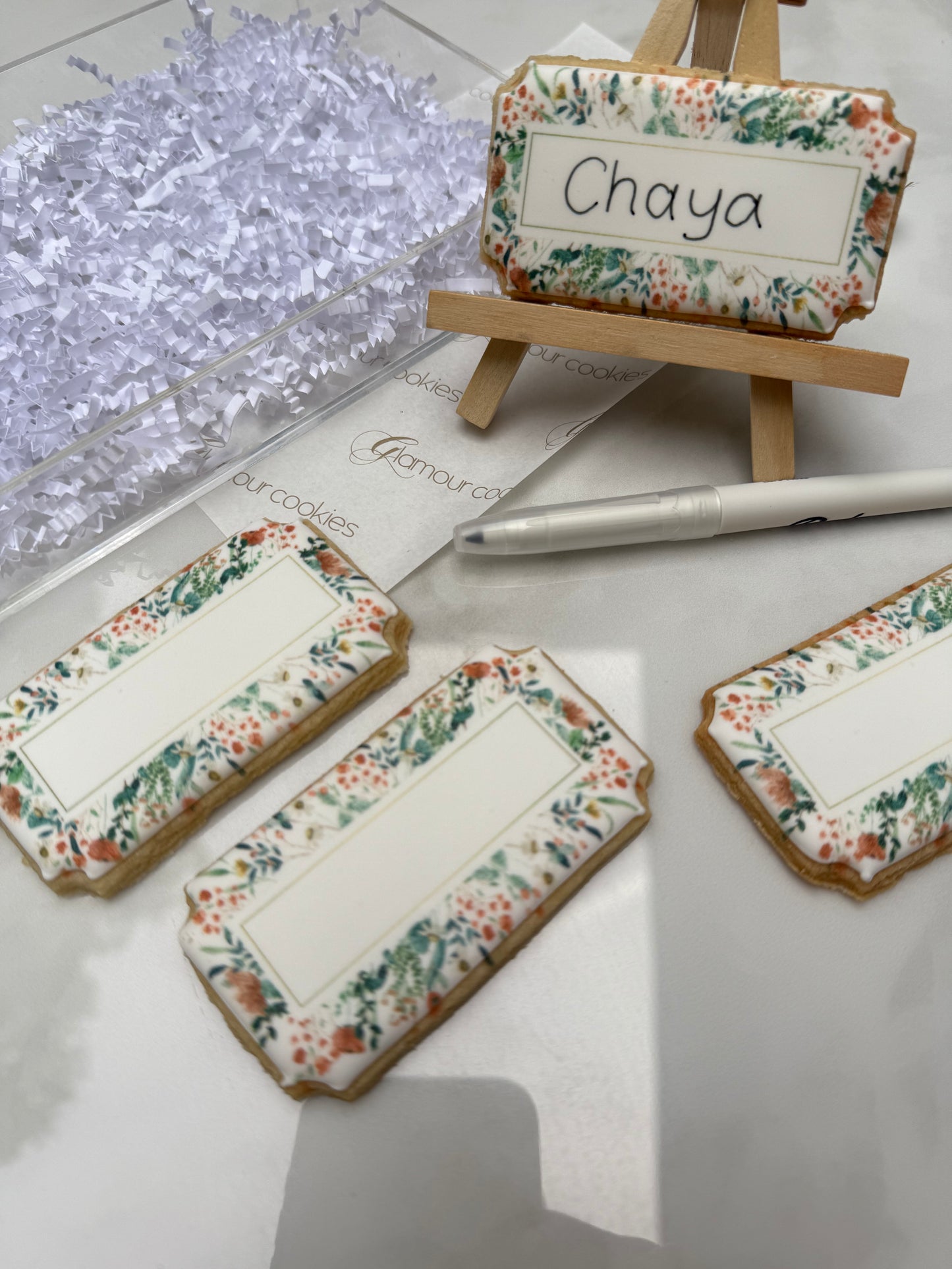 Place card cookie DIY kit 8 cookies, pick up/local delivery