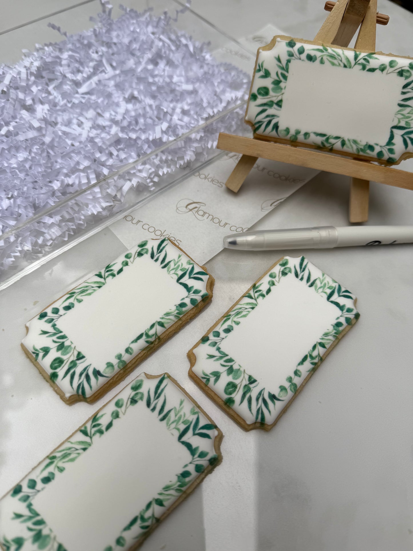 Place card cookie DIY kit 8 cookies, pick up/local delivery