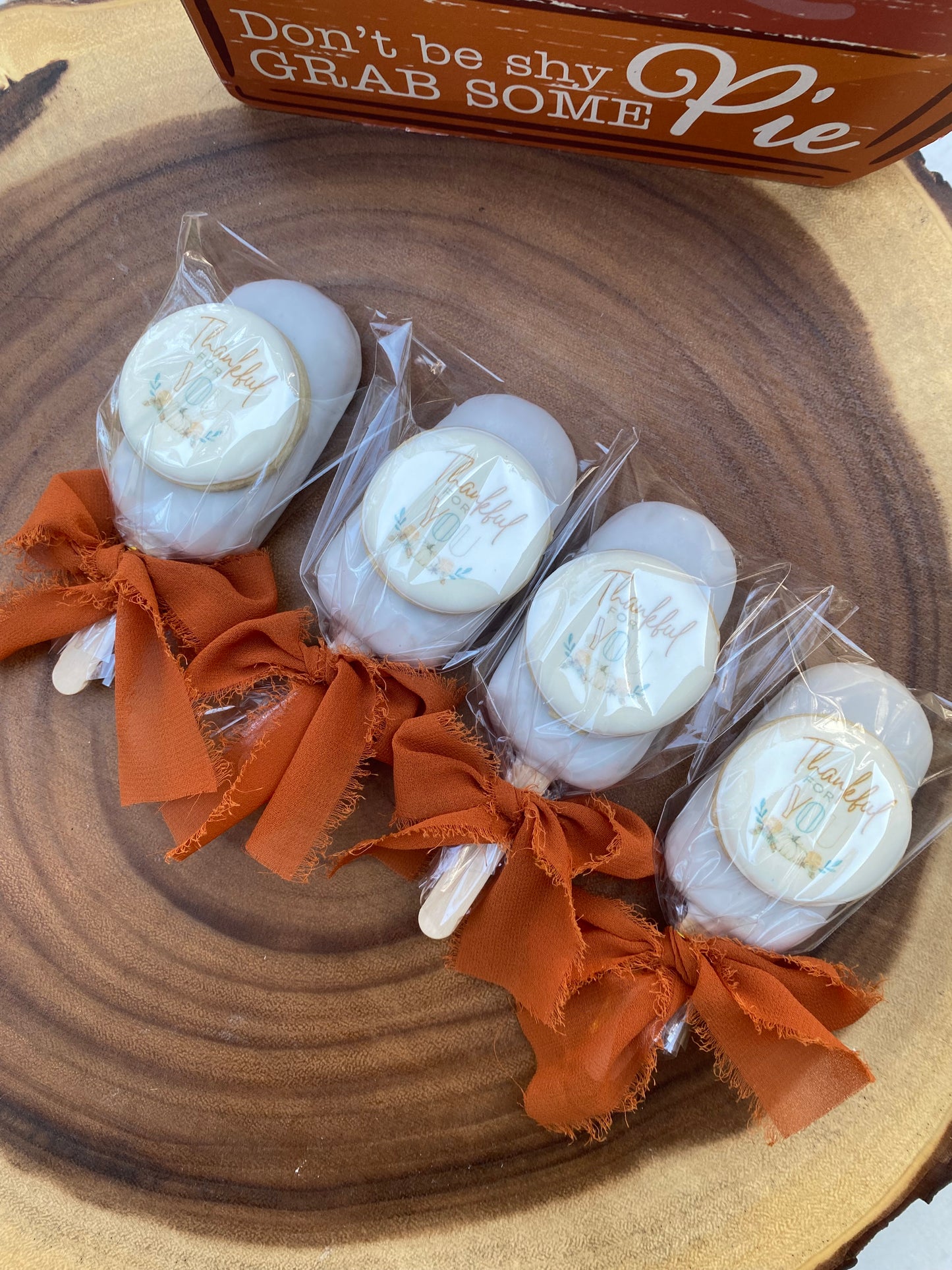 Thanksgiving Cakesicle with cookie topper- pick up or local delivery only