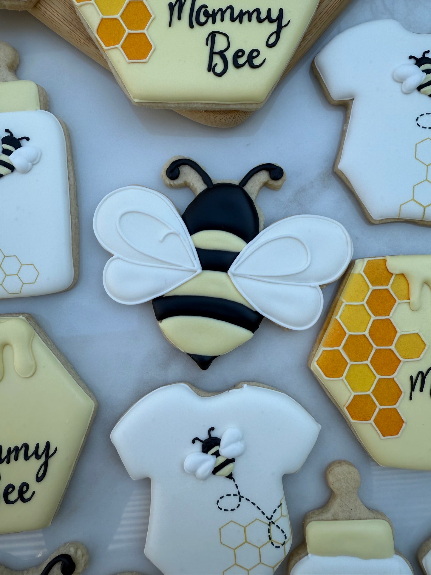 Bumble Bee themed baby cookies/ 2 Dozen