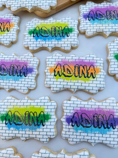 Graffiti themed cookies/ 1 dozen