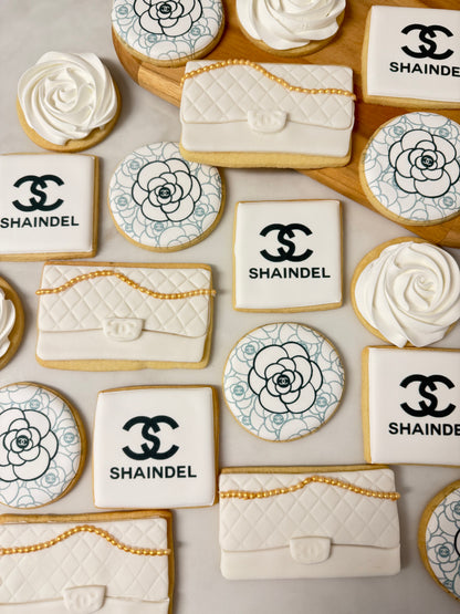 Chanel inspired birthday cookies/ 2 dozen