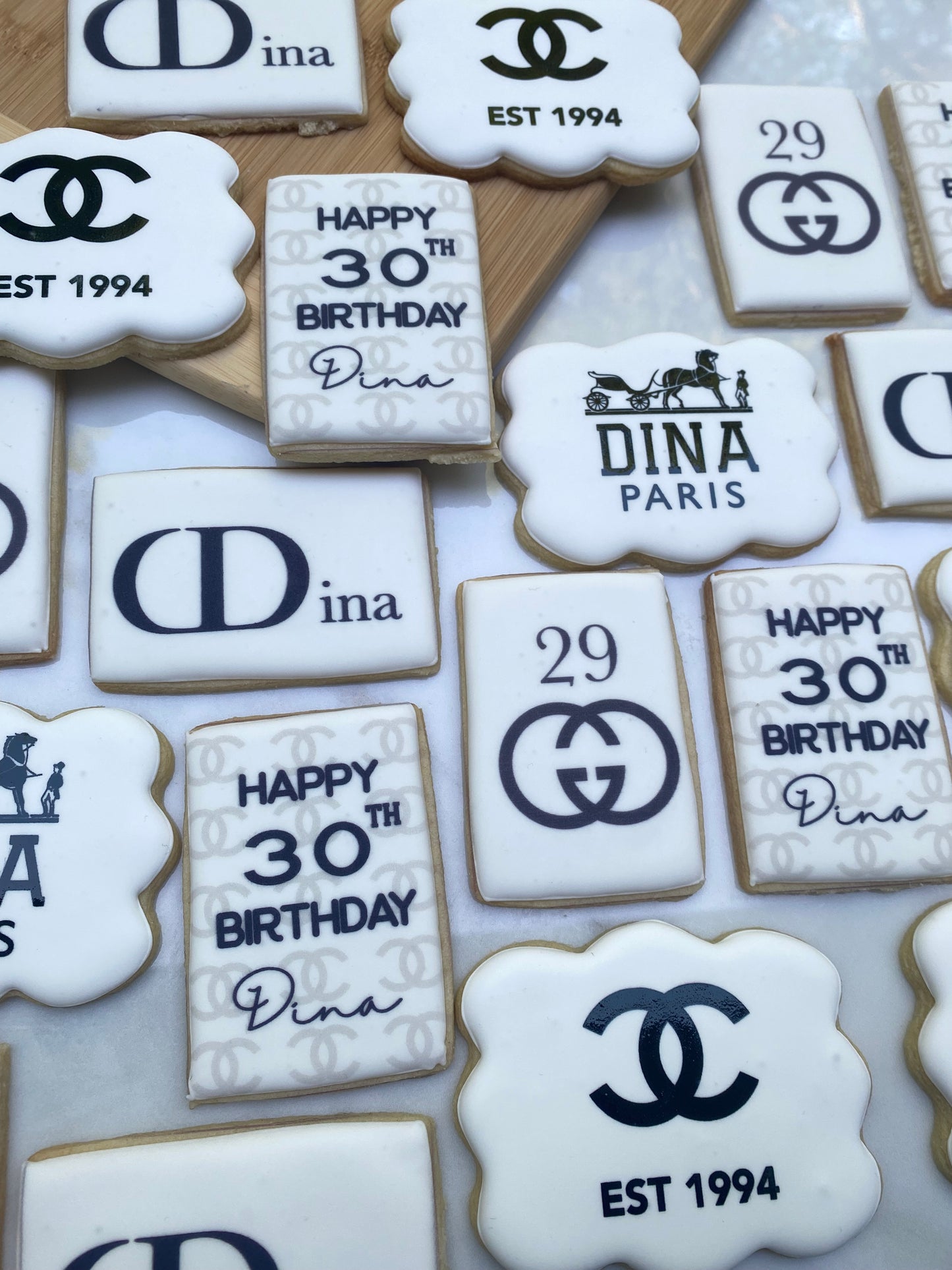 Designer inspired birthday cookies/ 1 Dozen