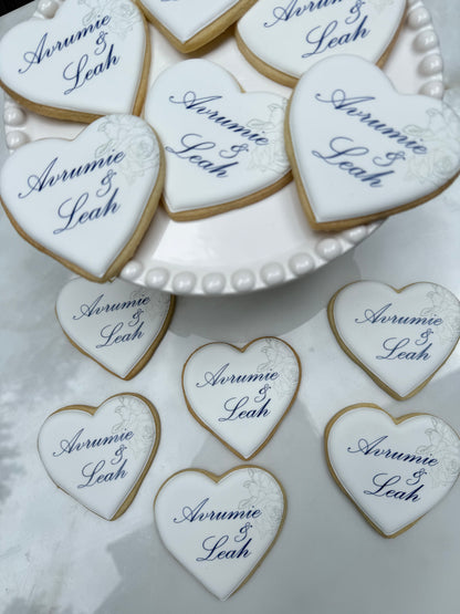Engagement heart cookies/ 1 Dozen