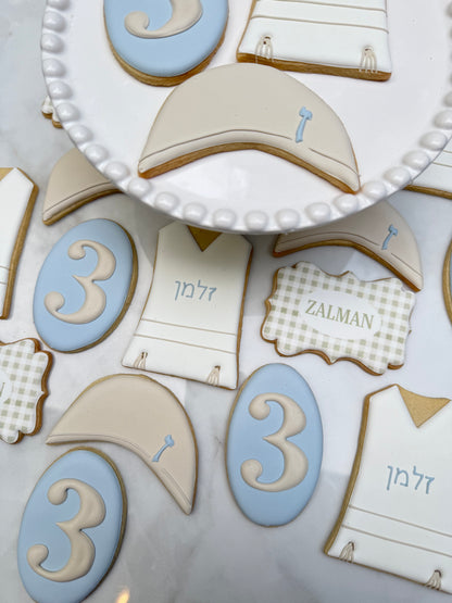 Upsherin set beige and blue - 2 dozen