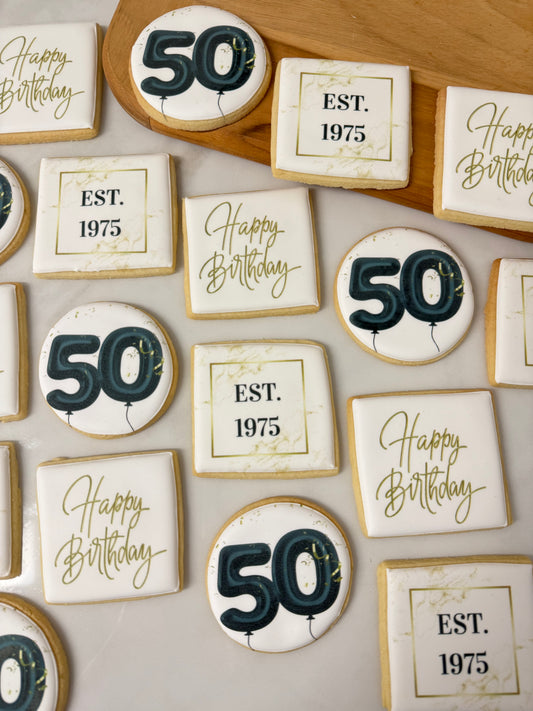 Birthday EST. Cookies/ 1 Dozen