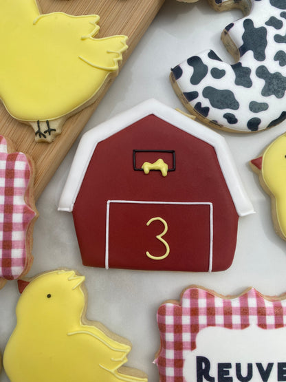 Farm themed birthday cookies/ 2 Dozen