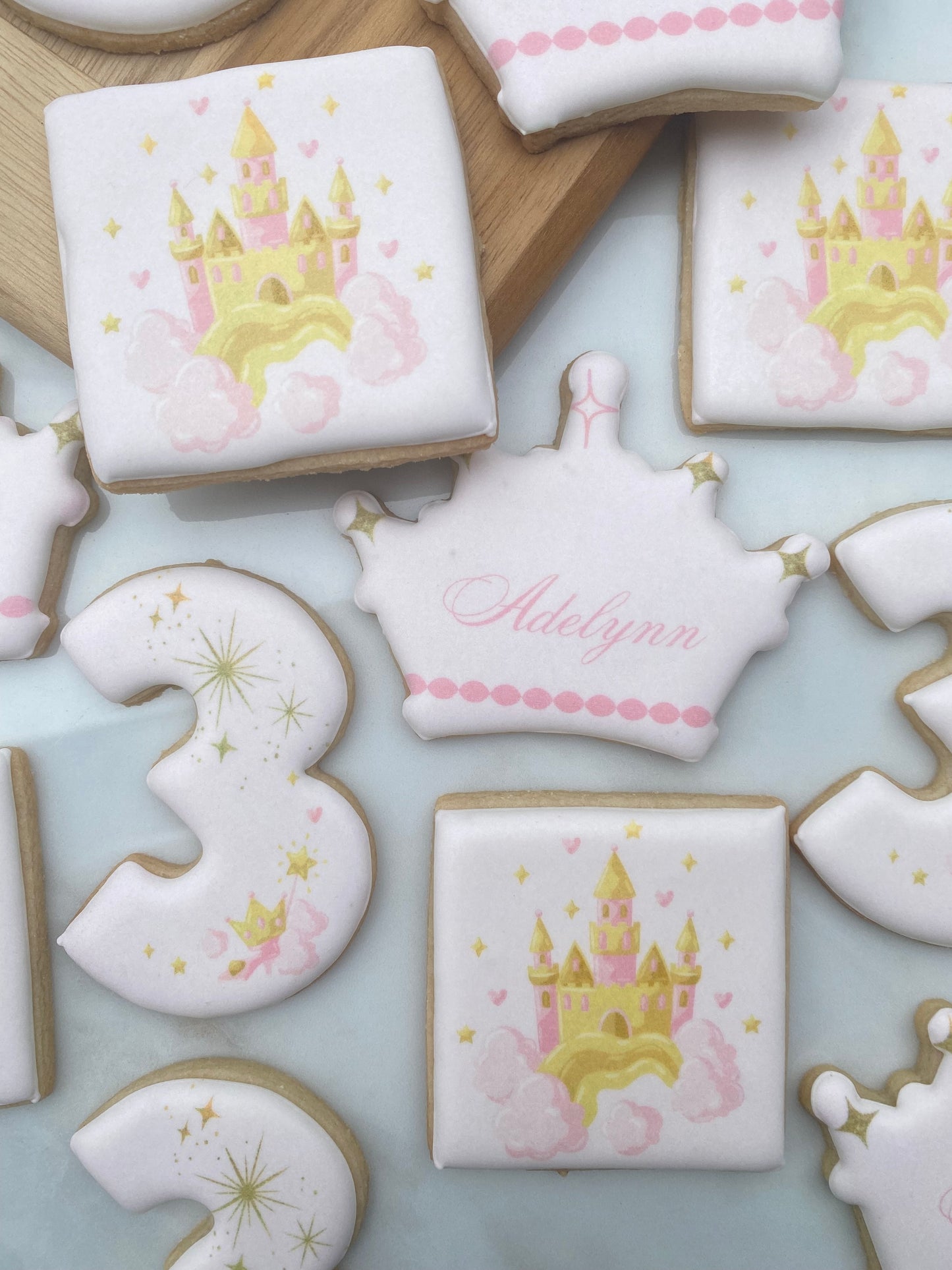 Princess themed birthday printed cookies/ 1 dozen
