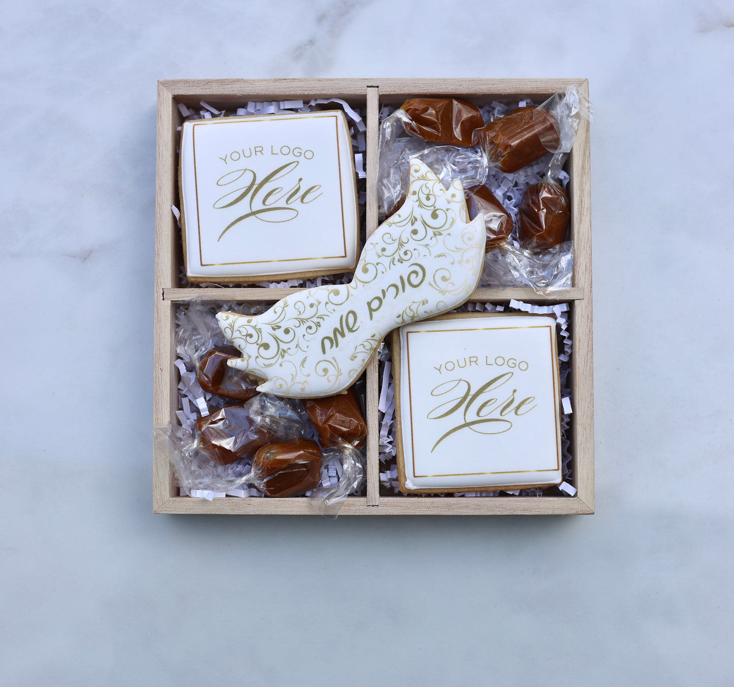 Signature logo caramel box