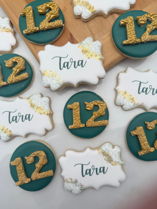 Birthday cookies glitter/ 2 dozen