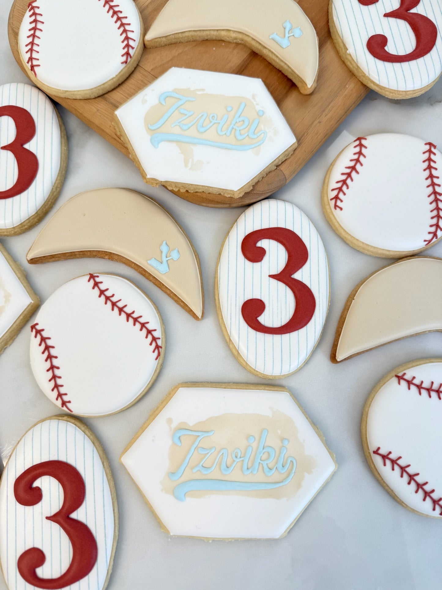 Baseball themed upsherin cookies/ two dozen