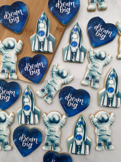 Astronaut Themed Birthday Cookies