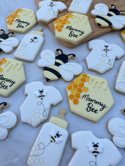 Bumble Bee themed baby cookies/ 2 Dozen