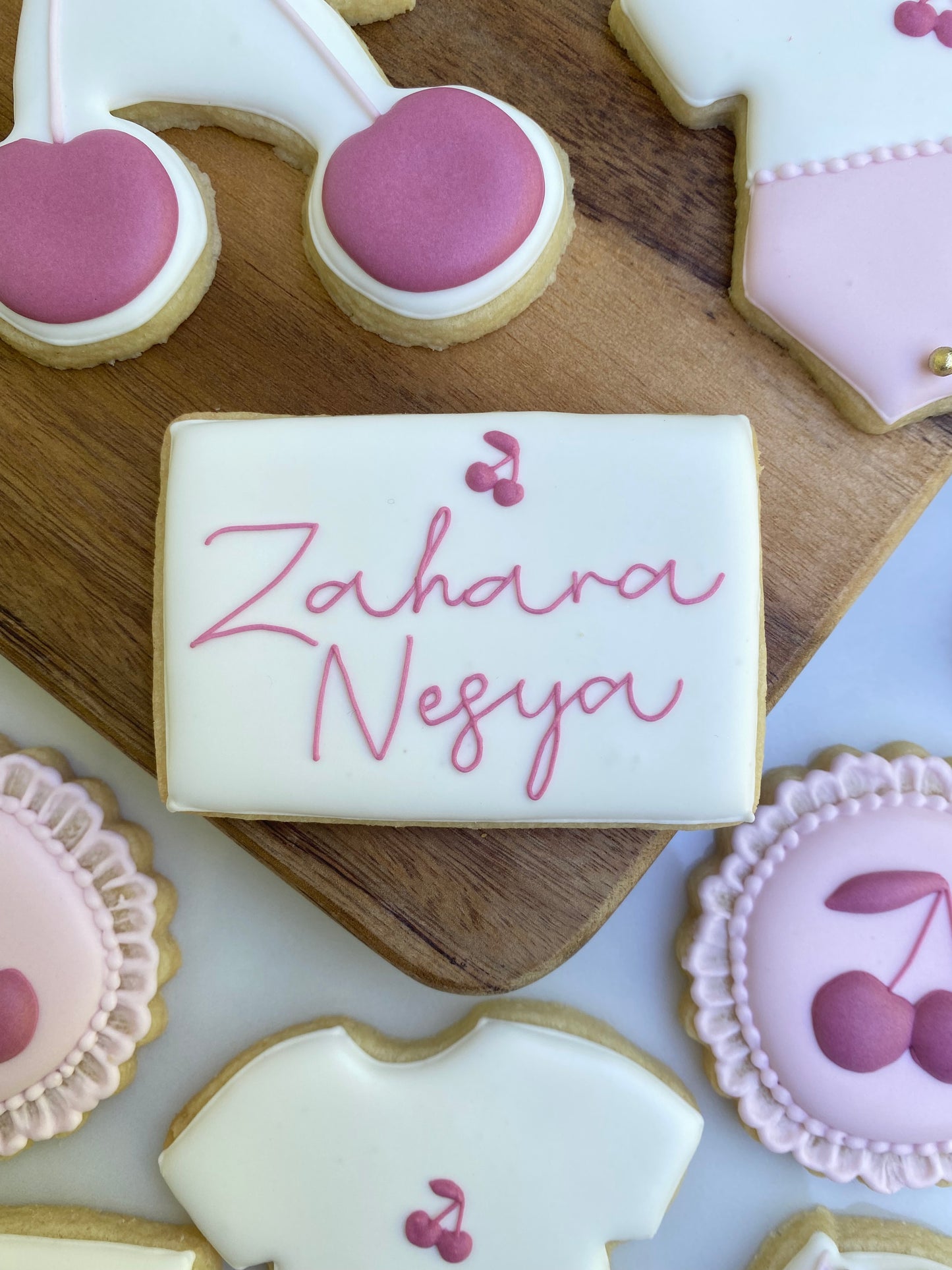 Cherry themed birthday cookies/ 2 dozen