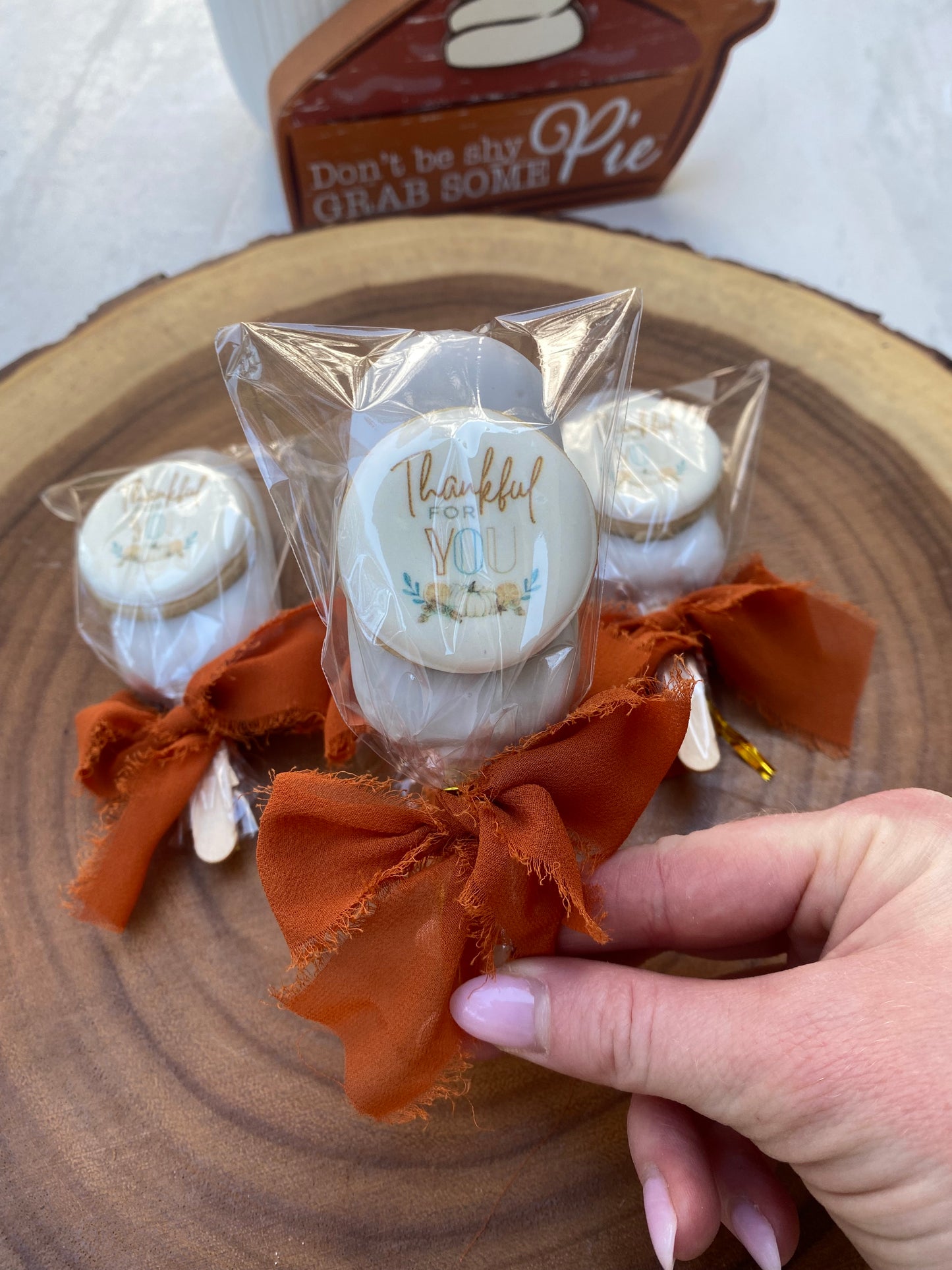 Thanksgiving Cakesicle with cookie topper- pick up or local delivery only