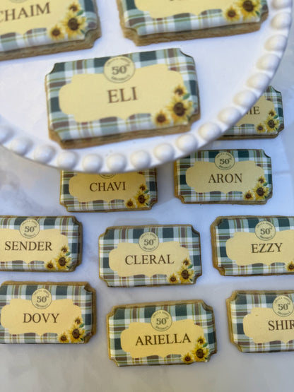 Place card cookies, Birthday/anniversary ￼/ one dozen