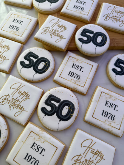 Birthday EST. Cookies/ 1 Dozen