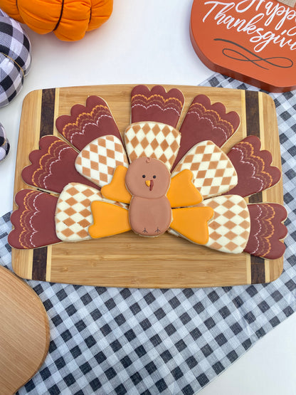 Turkey cookie platter centerpiece