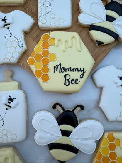 Bumble Bee themed baby cookies/ 2 Dozen