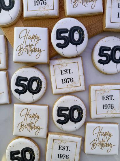 Birthday EST. Cookies/ 1 Dozen